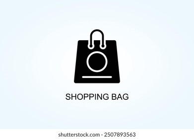 Ilustración De Símbolo De Vector O Logotipo De Bolsa De Compras