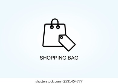 Ilustración De Símbolo De Vector O Logotipo De Bolsa De Compras