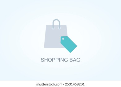 Ilustración De Símbolo De Vector O Logotipo De Bolsa De Compras