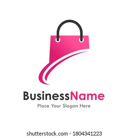 Einkaufstasche, Vektorgrafik-Logo-Vorlage. Geeignet für Business, Web, Kunst
