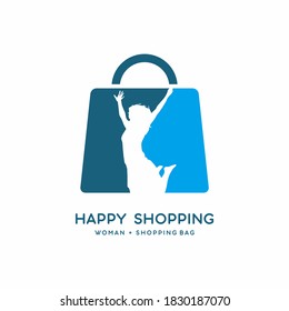 shopping bag vector logo template