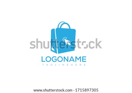 Shopping Bag vector Logo template with modern design, ecommerce shopify logo for your online store