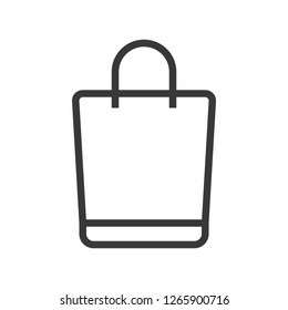 Shopping bag vector, Online shopping line design icon editable outline