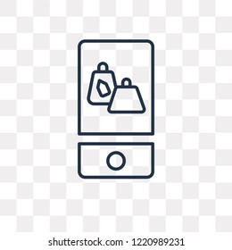 Shopping bag vector outline icon isolated on transparent background, high quality linear Shopping bag transparency concept can be used web and mobile