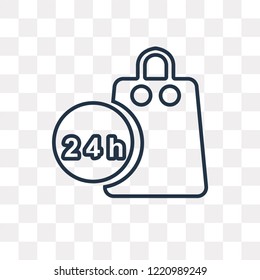Shopping bag vector outline icon isolated on transparent background, high quality linear Shopping bag transparency concept can be used web and mobile