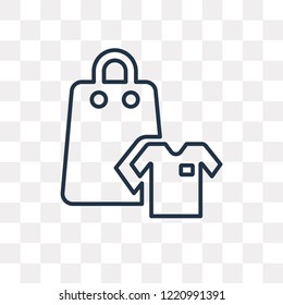 Shopping bag vector outline icon isolated on transparent background, high quality linear Shopping bag transparency concept can be used web and mobile