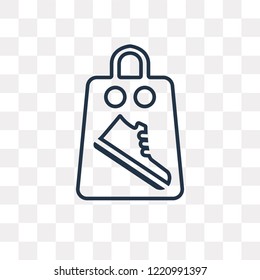 Shopping bag vector outline icon isolated on transparent background, high quality linear Shopping bag transparency concept can be used web and mobile