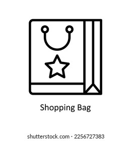 Shopping Bag  Vector Outline icon for your digital or print projects. stock illustration