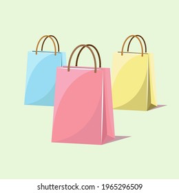 vector de bolsa de compra adecuado para la ilustración de la compra, etc.