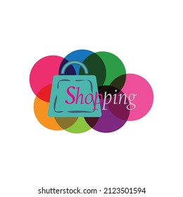 shopping bag vector template icon design