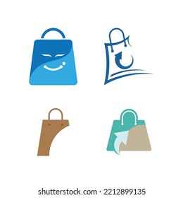 diseño de icono de plantilla de vectores de bolsas de compras