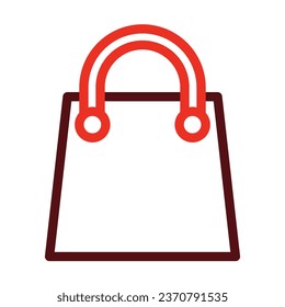 Shopping Bag Vector Thick Line Two Color Icons For Personal And Commercial Use.
