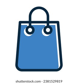 Shopping Bag Vector Thick Line Filled Dark Colors Icons For Personal And Commercial Use.
