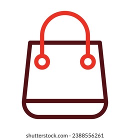 Shopping Bag Vector Thick Line Two Color Icons For Personal And Commercial Use.
