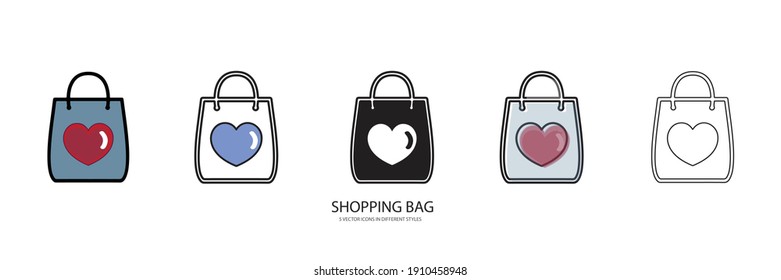 Shopping Bag vector type icon