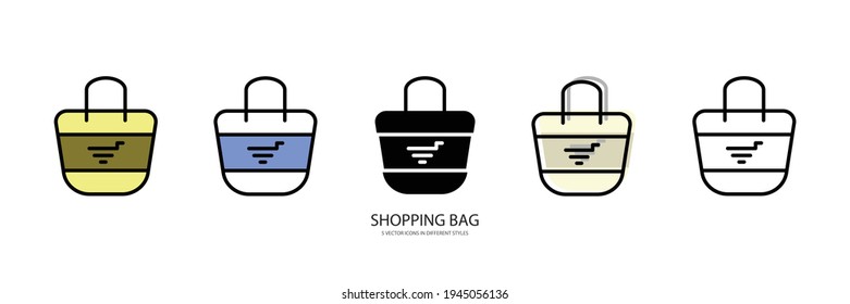SHOPPING BAG vector type icon