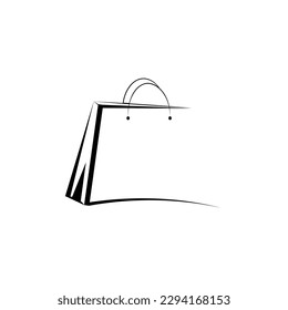 Shopping bag vector for using as a shop or market's logo