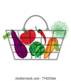  Shopping Bag with vegatables