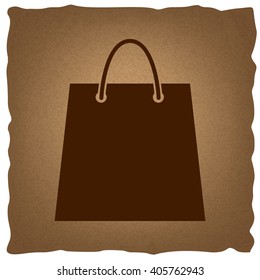 Shopping bag. Vintage effect