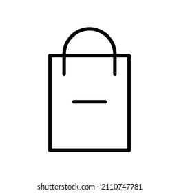 shopping bag - white background vector icon