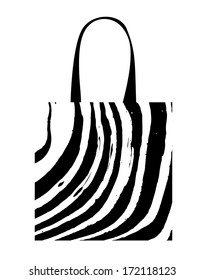 Shopping bag with zebra print for your design