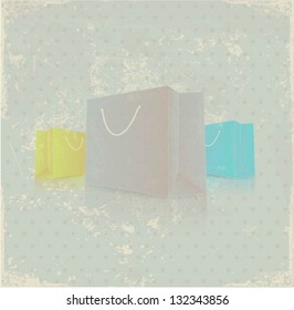 Shopping bags background