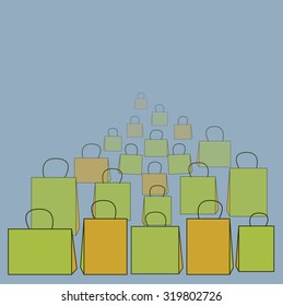 Shopping bags background