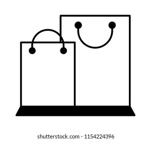 shopping bags commercial icon