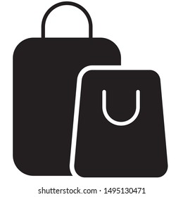 Shopping bags icon black vector 