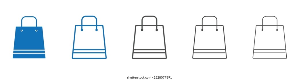 Shopping Bags icon Isolated flat vector in outline