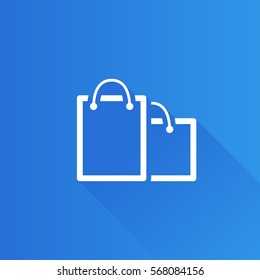 Shopping bags icon in Metro user interface color style. Buying ecommerce