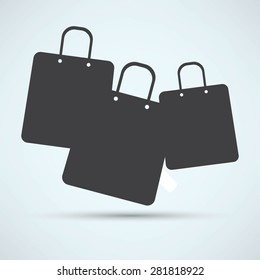 Shopping bags icon on a white background