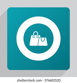 shopping bags icon, on white background