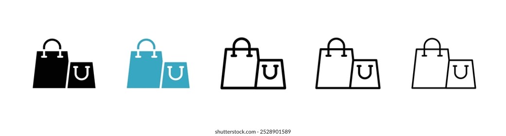 Shopping Bags icon vector illustration set