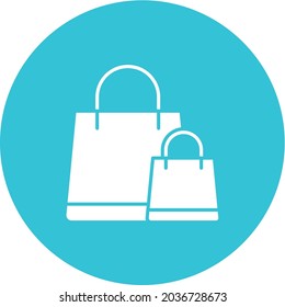 Imagen vectorial de icono de bolsas de compras. También se puede utilizar para objetos varios. Adecuado para aplicaciones móviles, aplicaciones web y medios impresos.