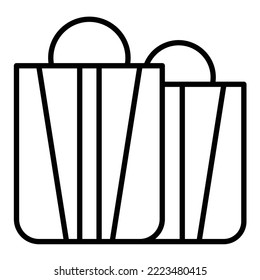Imagen vectorial de icono de bolsas de compras. También se puede usar para aplicaciones web, aplicaciones móviles y medios impresos.