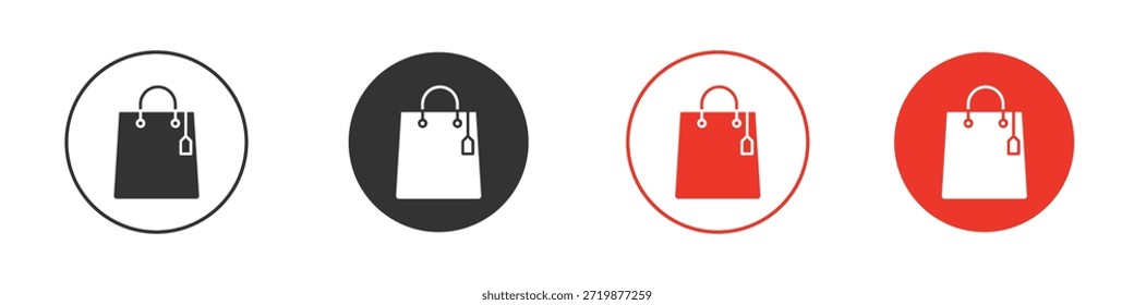 Symbol "Einkaufstaschen". Webvektordesign