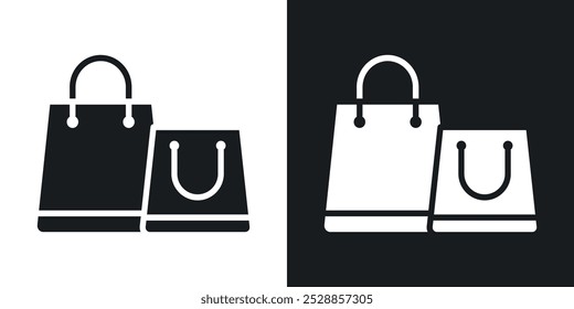 Shopping Bags icons. solid style vector