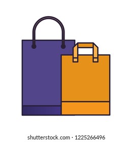 shopping bags isolated icon