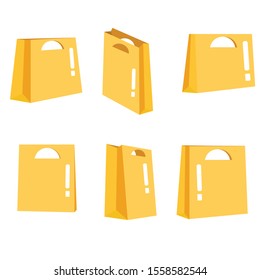 Shopping bags on a white background