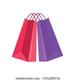 shopping bags on white background vector illustration design