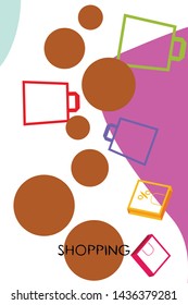 Shopping bags, packages, shopping, business, vector background.