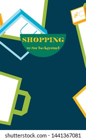 Shopping bags, packages, shopping, business, vector background.