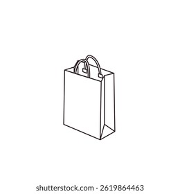 shopping bags paper bag gift shopper symbol sign icon cart vector illustration