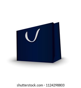 Shopping Bags paper, set. Place for logo insertion, branding, mockups Vector illustration