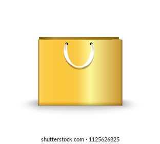 Shopping Bags paper, set. Place for logo insertion, branding, mockups Vector illustration