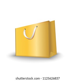 Shopping Bags paper, set. Place for logo insertion, branding, mockups Vector illustration