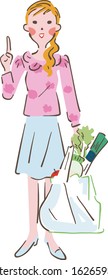 shopping bags and people Illustration
