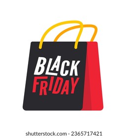 Shopping bags for purchasing Black Friday products, special offers, product discount promotions