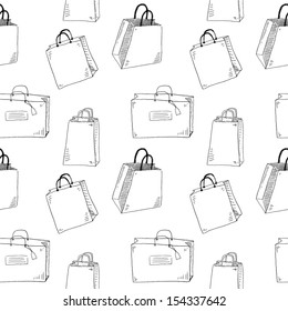 Shopping bags seamless pattern